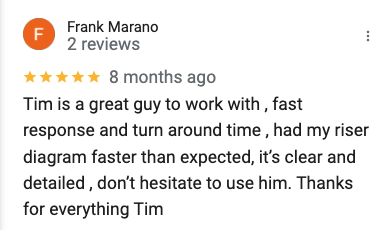 testimonial from google maps